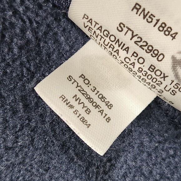 Patagonia‎ Synchilla Men's Medium Blue Full Zip Fleece Jacket Camping Hiking Ski - Picture 8 of 14